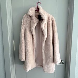 Millennial Pink Faux Fur Jacket